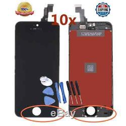10x Black LCD Display Touch Screen Digitizer Replacement Repair For iPhone 5C US
