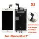 2pcs Lcd Display Screen Digitizer Assembly Replacement For Iphone 6s 4.7 White