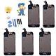 5x Black Lcd Display Touch Screen Digitizer Replacement Frame Tool For Iphone 5s