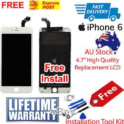 Apple iPhone 6 White LCD Touch Screen replacement digitizer Free Install