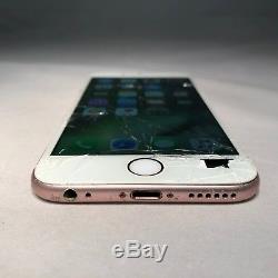 Apple iPhone 6S 16GB Rose Gold AT&T Unlocked Cracked Replacement Screen -Works