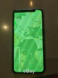 Apple iPhone XS-64GB, Silver (Unlocked) Works, but SCREEN NEEDS REPLACED
