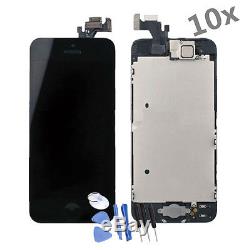 For 10x iPhone 5 LCD Lens Display Touch Screen Replacement Full Assembly Black