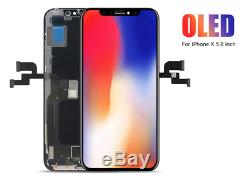 For Apple iPhone X OLED LCD Touch Screen Digitizer Replacement Original GX Black
