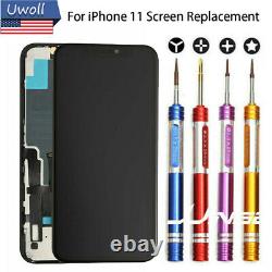 For iPhone 11 LCD Display Touch Screen Digitizer Replacement+Back Plate/ 9 Tools