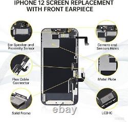 For iPhone 12 Screen Replacement 6.1 for iPhone 12 Pro with Ear Speaker
