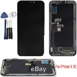 For iPhone X 10 Touch Screen LCD Display Glass Digitizer Assembly Replace Black