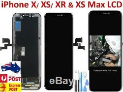 For iPhone X XS XR LCD OLED Front Glass Touch Screen Digitizer Replacement +Tool