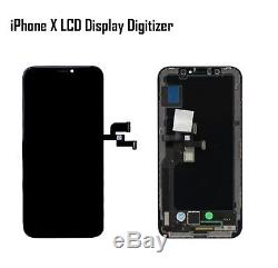 IPhone X Black Replacement LCD Screen Digitizer Display-Free Tempered Glass