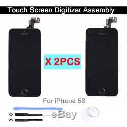 LCD Display Touch Screen Digitizer Assembly Replacement for iPhone 5S Button Lot