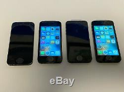 LOT OF 4 Apple iPhone 5 16GB Black Color Unlocked A1429 Tested replaced screens