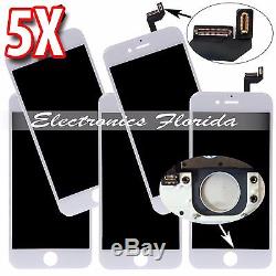 LOT of 5x LCD Screen Replacement Digitizer Glass Assembly For iPhone 6S White