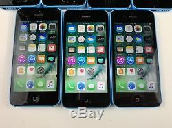 Lot Of 7 Cracked Screen Apple iPhone 5c 8gb with 7 free replacement screens