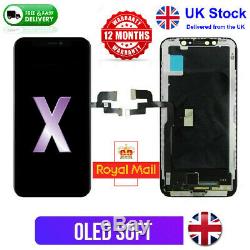 New Apple iPhone XS LCD Screen Genuine Soft Oled Replacement Display Black 3D