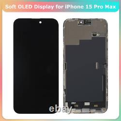 Soft OLED For iPhone 15 Pro Max LCD Display+Touch Screen Assembly Replacement US
