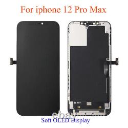 Soft OLED LCD Display + Touch Screen Digitizer Replacement For iphone 12 Pro Max