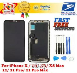 US iPhone X XS XR Max 11 Pro OLED LCD Display Touch Screen Digitizer Replacement
