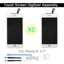 White LCD Display+Touch Screen Digitizer Assembly Replacement for iPhone 6 Lot